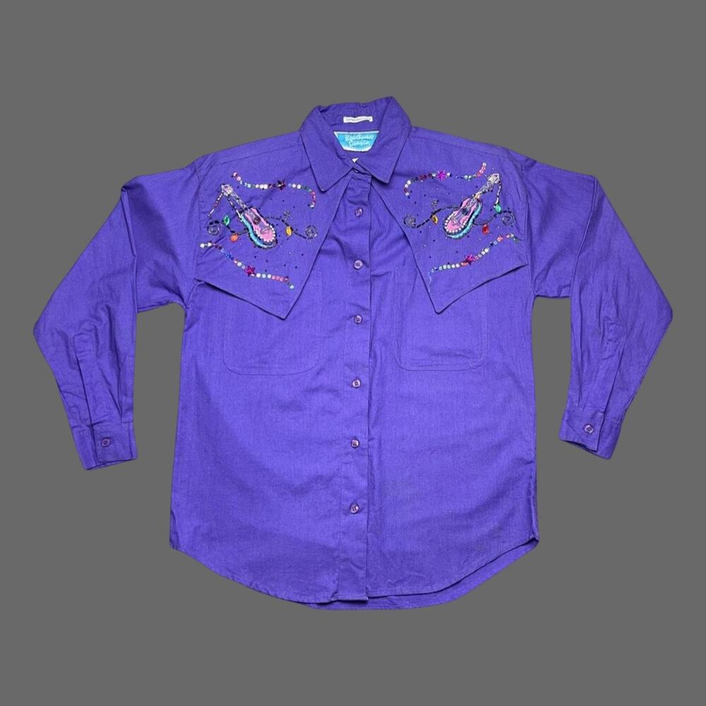 Southwest Canyon 1992 Vintage Western Shirt Purple NWT S